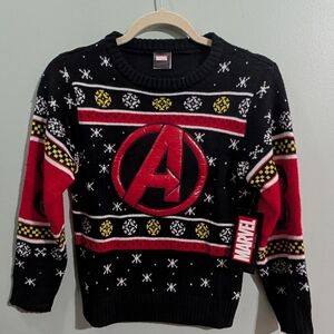 NWT Marvel Avengers Crewneck Christmas Sweater Youth M (7/8) *M21